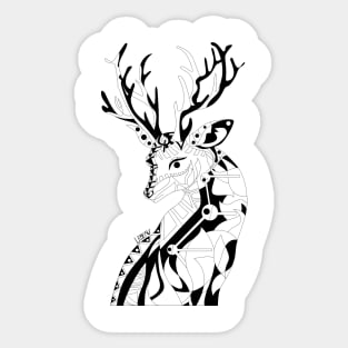 dear Reindeer ecopop cute mexican pattern of the wild art Sticker